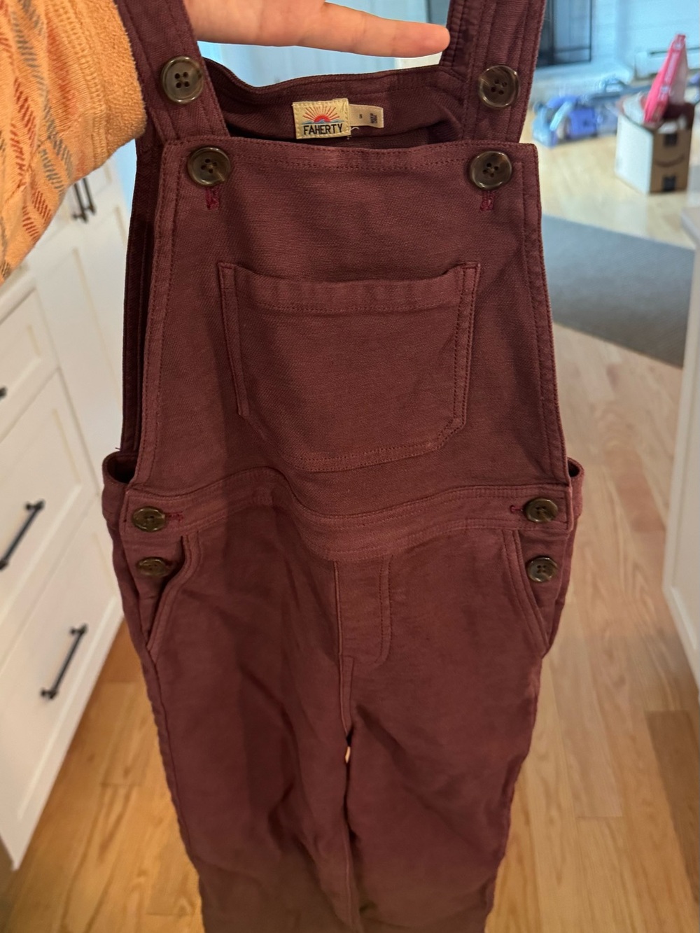 Faherty Women's Deep Burgundy Overalls